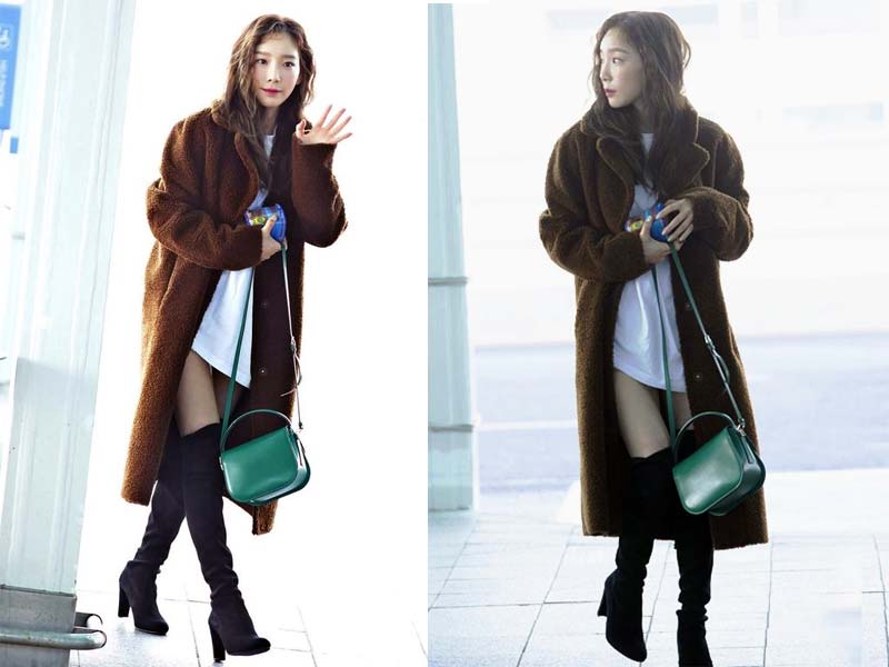 Taeyeon fur coats