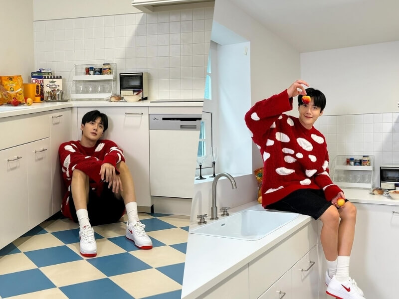 kim seon ho how to wear oversized sweater