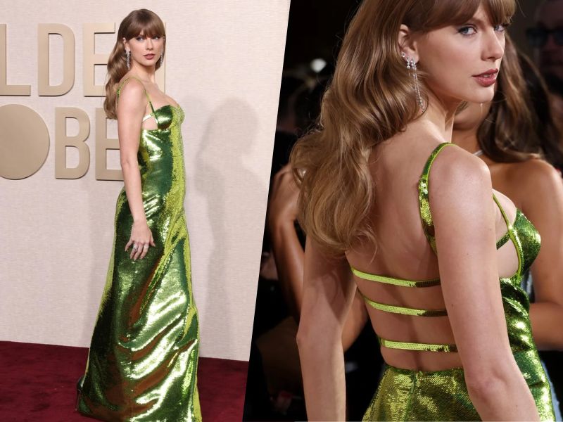 Taylor Swift Golden Globes 2024 red carpet